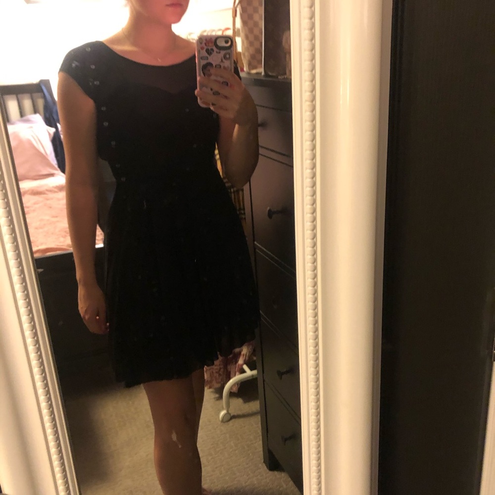 MESH GUESS BLACK DRESS LBD